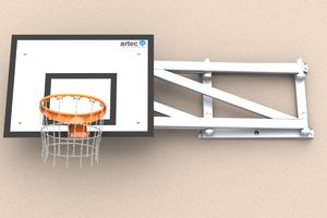 tabela de basquete com estrutura para ambiente interno