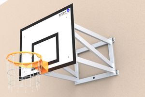 tabela de basquete com estrutura para ambiente interno