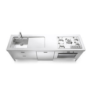 cozinha em aço inoxidável 1