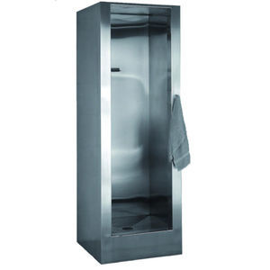 cabine de banho em inox escovado