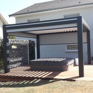 pérgola apoiada em parede