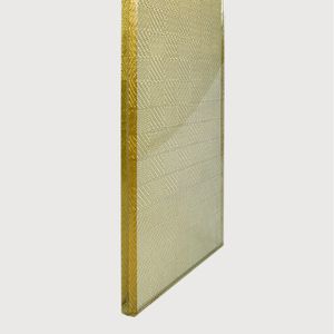 painel de vidro aramado