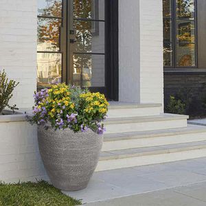 vaso de jardim de fibra de vidro