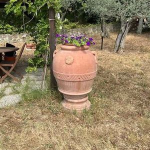 vaso de jardim em terracota