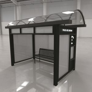 abrigo de ônibus em policarbonato 1