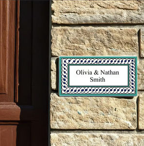 placa de identificação de parede