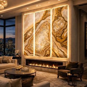 painel decorativo em pedra