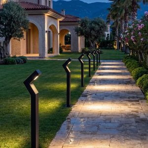 poste balizador de iluminação de jardim