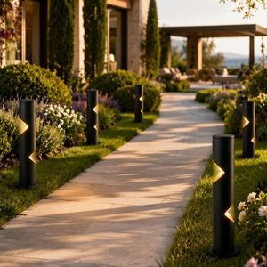 poste balizador de iluminação de jardim
