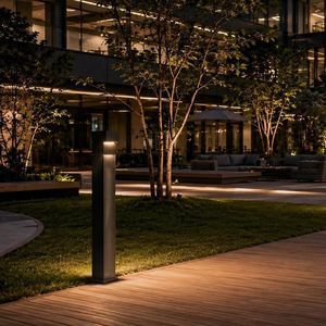 poste balizador de iluminação de jardim