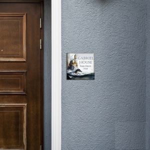 placa de identificação de parede