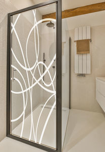 painel de vidro com jateamento