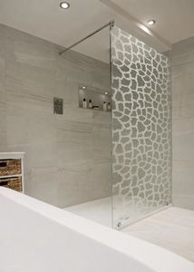 painel de vidro com jateamento