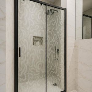 painel de vidro com jateamento