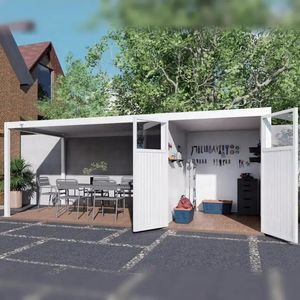 pérgola apoiada em parede