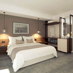 quarto de hotel contemporâneo