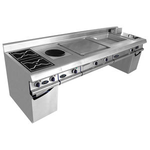 cozinha profissional em aço inoxidável