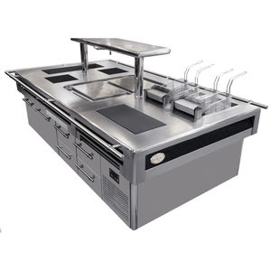cozinha profissional em aço inoxidável