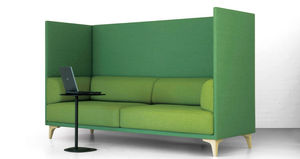sofá modular / contemporâneo / em alumínio / em carvalho