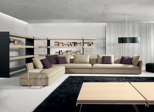 sofá modular / contemporâneo / em tecido / de 6 lugares