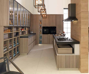 cozinha contemporânea / em alumínio extrudado / em laminado / em ABS