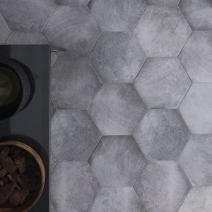 ladrilho para ambiente interno / de parede / em porcelanato arenito / hexagonal