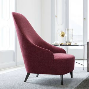 poltrona contemporânea / em tecido / em couro / com encosto alto
