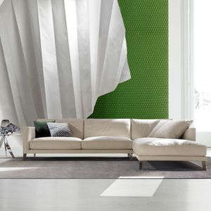 sofá modular / de canto / contemporâneo / em tecido