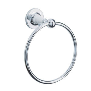 toalheiro circular / de parede / em metal cromado