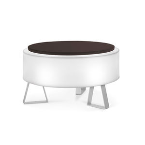 puff contemporâneo / em polietileno / metálico / com iluminação