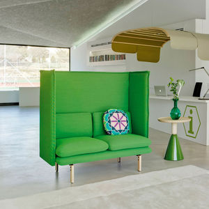 sofá contemporâneo / em tecido / em aço lacado / de 2 lugares