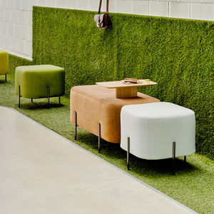 puff contemporâneo / em tecido / quadrado / da linha comercial