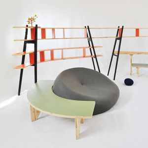 secretária em epícea / contemporânea / da linha comercial / modular