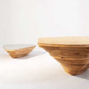 mesa de centro de design orgânico