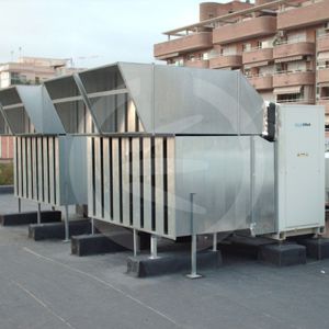 silenciador para ventilação em chapa