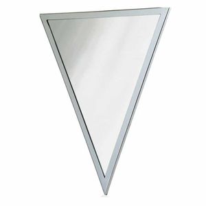 epelho para banheiro de parede / contemporâneo / triangular / metálico
