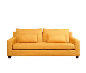 sofá contemporâneo / em tecido / amarelo
