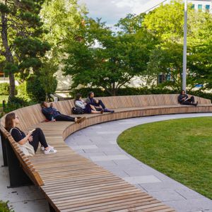 banco para espaço público contemporâneo