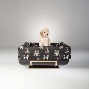 cesto para cão em couro 1