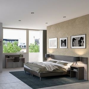 quarto de hotel contemporâneo