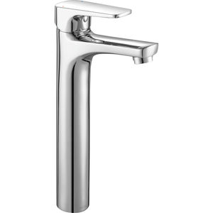 misturador monocomando para lavatório / em latão / em aço inoxidável / 1 furo