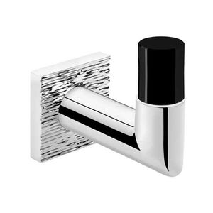 cabide de parede contemporâneo / em metal cromado / para banheiro