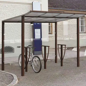 abrigo para bicicletas com cobertura de policarbonato 1