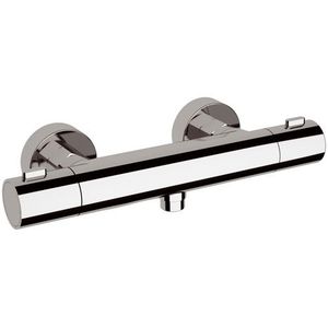 misturador bicomando para box de banheiro / de parede / em latão cromado / termostático