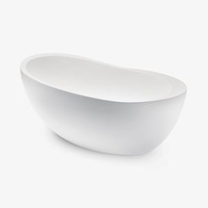 banheira free-standing / oval / em fibra de vidro / em acrílico