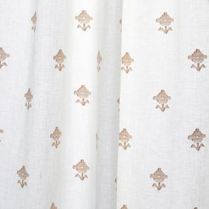 cortina de voile com padrão floral 1