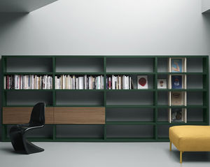 livreiro contemporâneo / em madeira lacada
