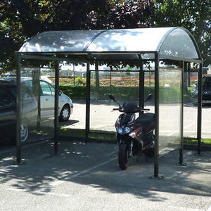 abrigo para motos com cobertura de policarbonato