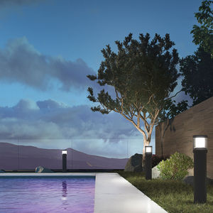 poste balizador de iluminação de jardim