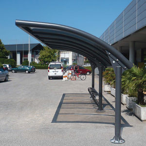 abrigo para bicicletas em aço